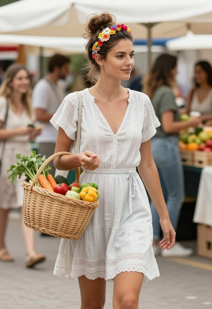 20 Messy Bun Summer Updo Hairstyles Perfect for Casual Days - 10. Messy Bun with a Headband 1