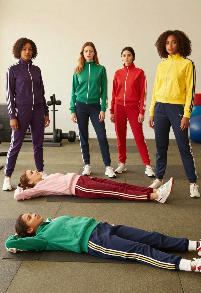 20 Modest Gym Outfit Ideas for Every Type of Workout: Weights, Cardio, and Yoga - 11. Vintage-Inspired Tracksuit 1