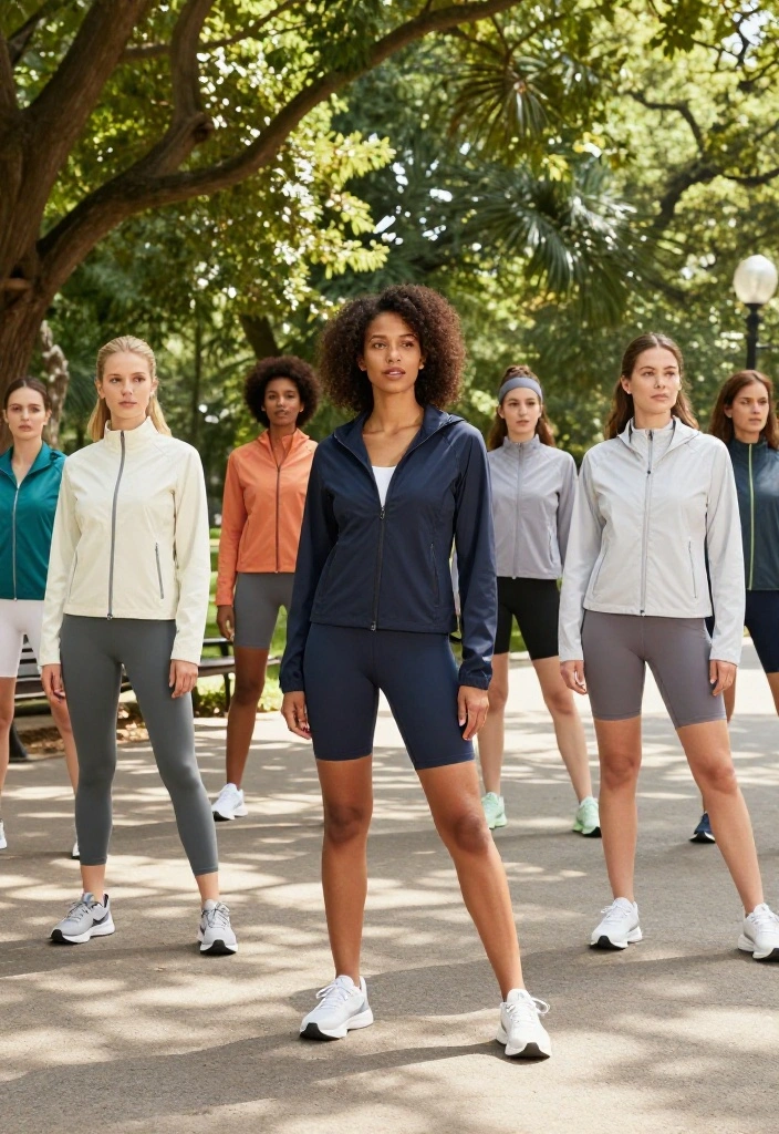 20 Modest Gym Outfit Ideas for Every Type of Workout: Weights, Cardio, and Yoga - 13. Lightweight Jacket with Biker Shorts 1