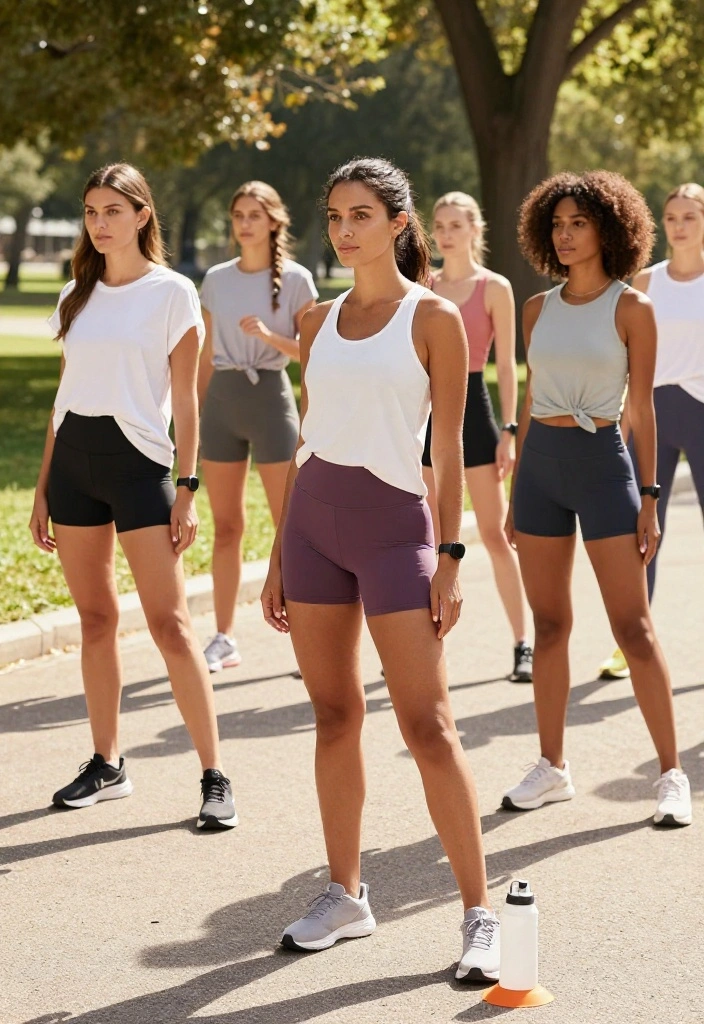 20 Modest Gym Outfit Ideas for Every Type of Workout: Weights, Cardio, and Yoga - 2. High-Waisted Shorts and a Loose Tee 1