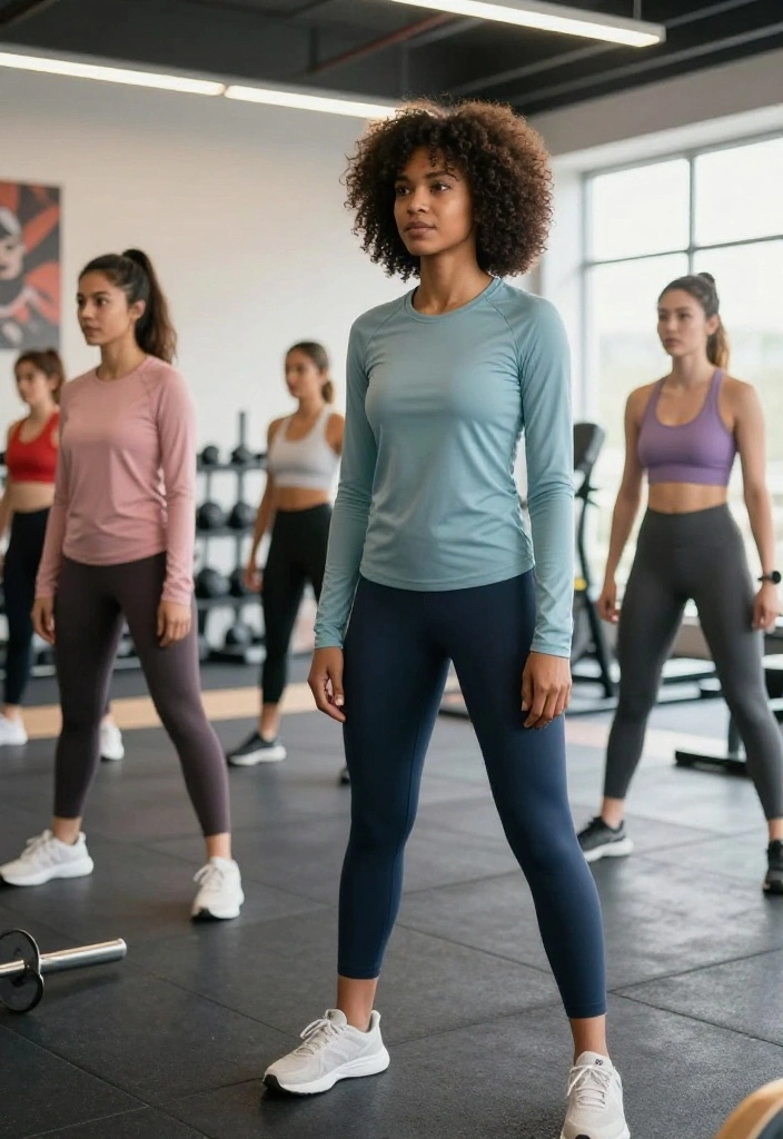 20 Modest Gym Outfit Ideas for Every Type of Workout: Weights, Cardio, and Yoga - 3. Long-Sleeve Sports Top with Joggers 1