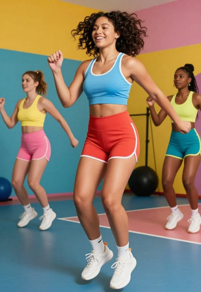 20 Modest Gym Outfits That Offer Full Coverage Without Slowing You Down - 17. Retro Inspired Workout Gear 1