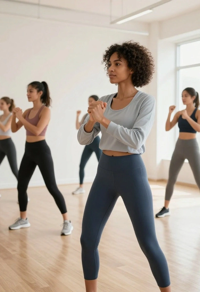 20 Modest Workout Outfit Combinations That Look Polished at Any Gym - 4. Layered Tops with Capris 1