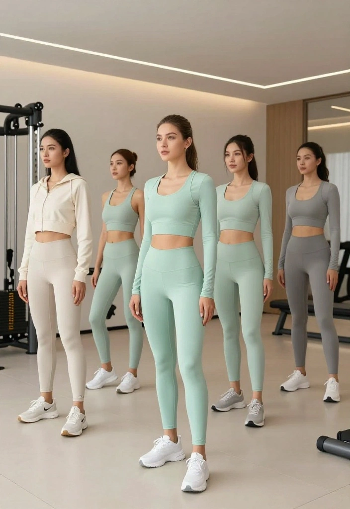 20 Monochrome Workout Outfit Aesthetic Looks That Feel Effortlessly Polished - 11. Mint Green 1