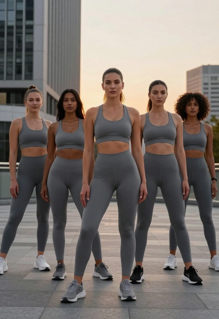 20 Monochrome Workout Outfit Aesthetic Looks That Feel Effortlessly Polished - 14. Cool Grey 1