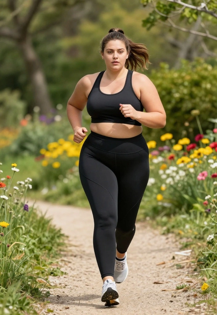 20 Plus Size Workout Outfits That Are Supportive, Stylish, and Actually Comfortable - 12. Compression Tights for a Supportive Fit 1