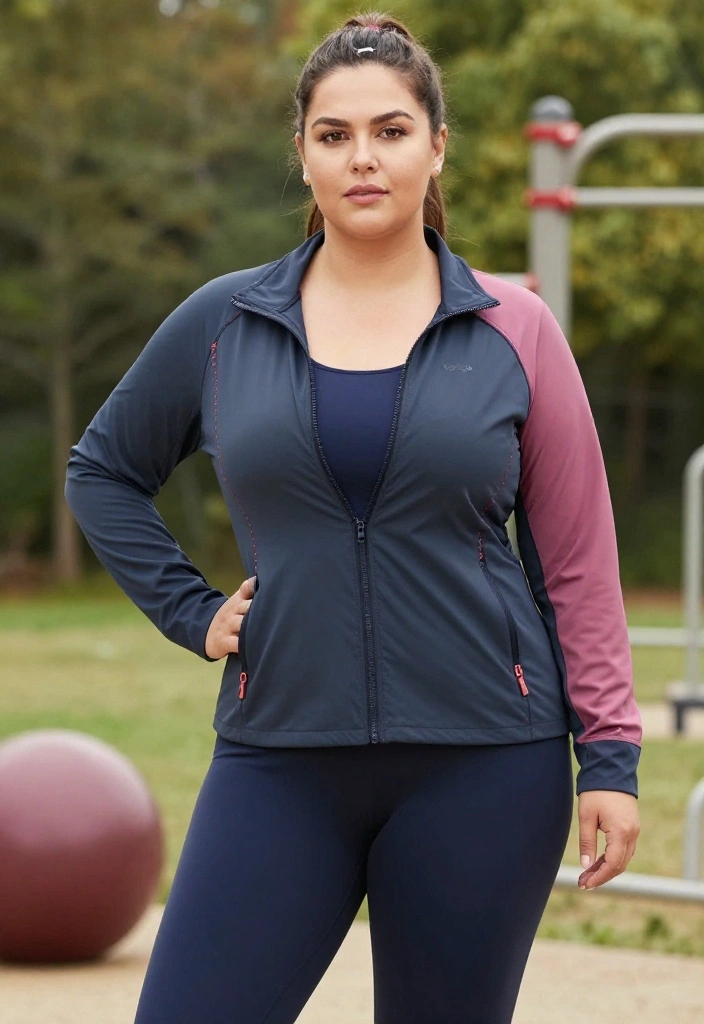 20 Plus Size Workout Outfits That Are Supportive, Stylish, and Actually Comfortable - 15. Chic Sports Coats 1