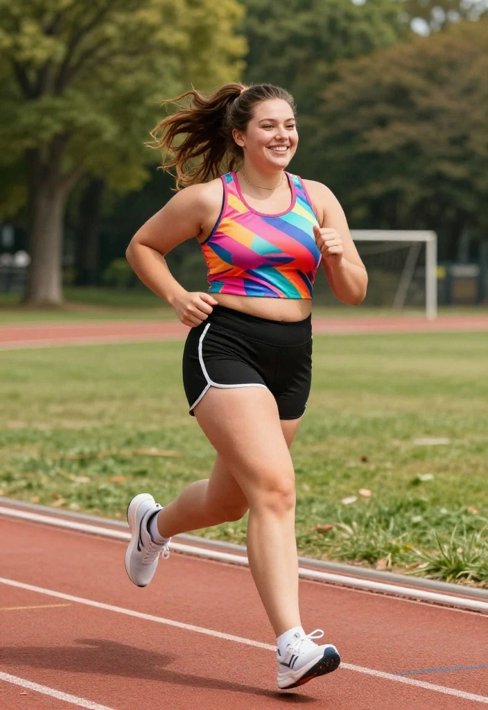 20 Plus Size Workout Outfits That Are Supportive, Stylish, and Actually Comfortable - 19. Colorful Running Tops 1