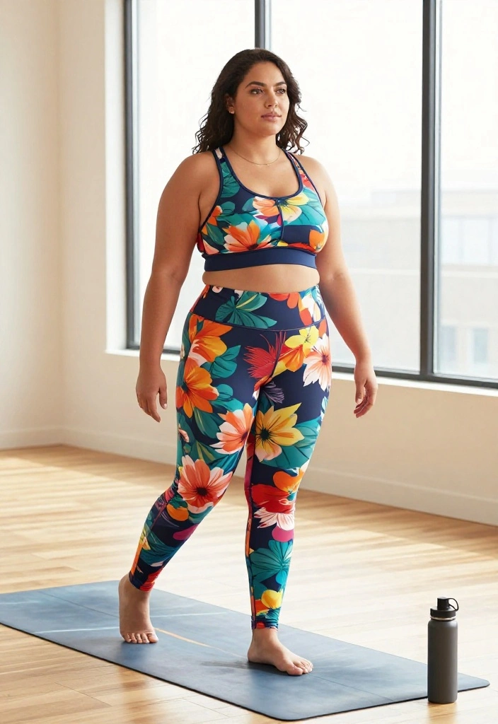 20 Plus Size Workout Outfits Under $40 That Don't Compromise on Quality - 1. Bold Floral Leggings 1