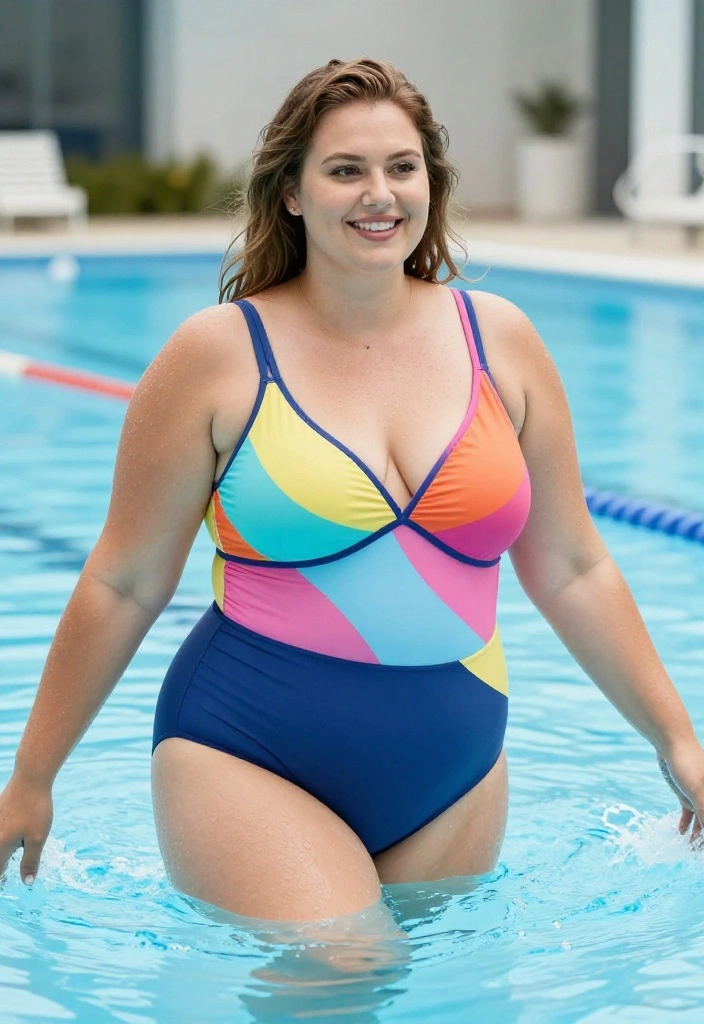20 Plus Size Workout Outfits Under $40 That Don't Compromise on Quality - 12. Stylish Swim Fit for Water Workouts 1