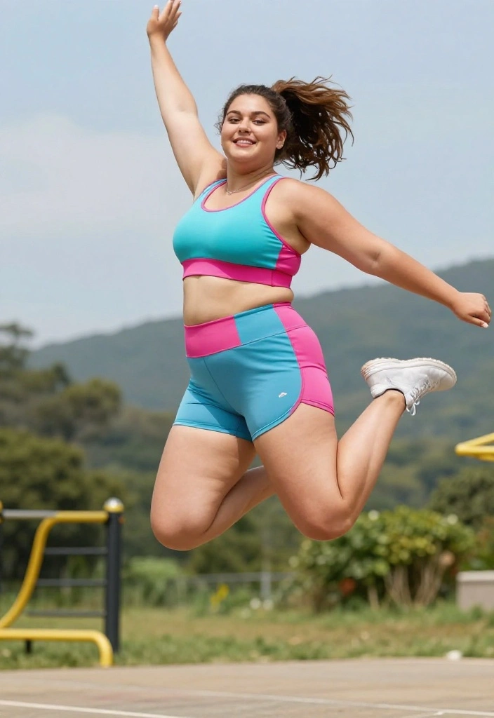 20 Plus Size Workout Outfits Under $40 That Don't Compromise on Quality - 4. Color-Block Sports Bra and Shorts 1