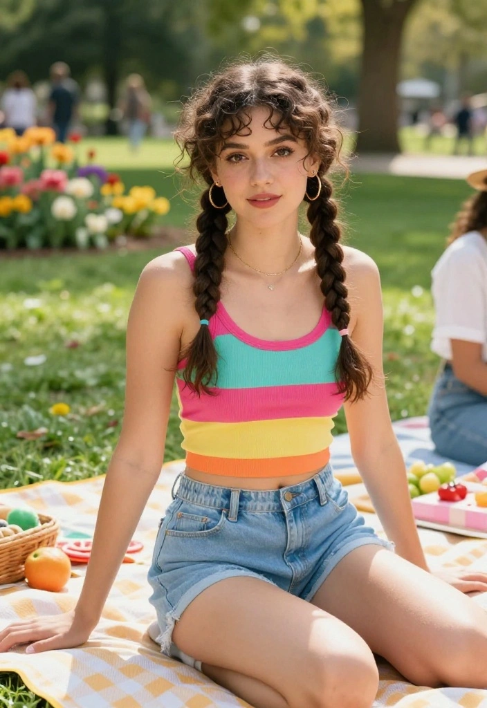 20 Quick Hot Weather Hairstyles Specially for Frizzy Hair Types - 11. Double Braided Pigtails 1