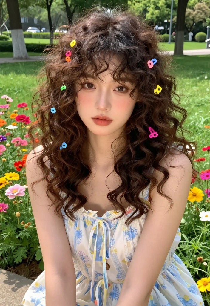 20 Quick Hot Weather Hairstyles Specially for Frizzy Hair Types - 13. Relaxed Waves with Clips 1