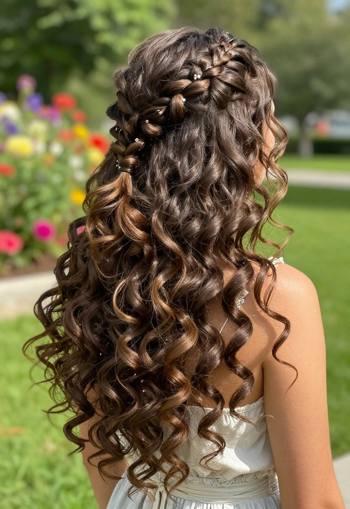 20 Quick Hot Weather Hairstyles Specially for Frizzy Hair Types - 2. Braided Half-Up Style 1