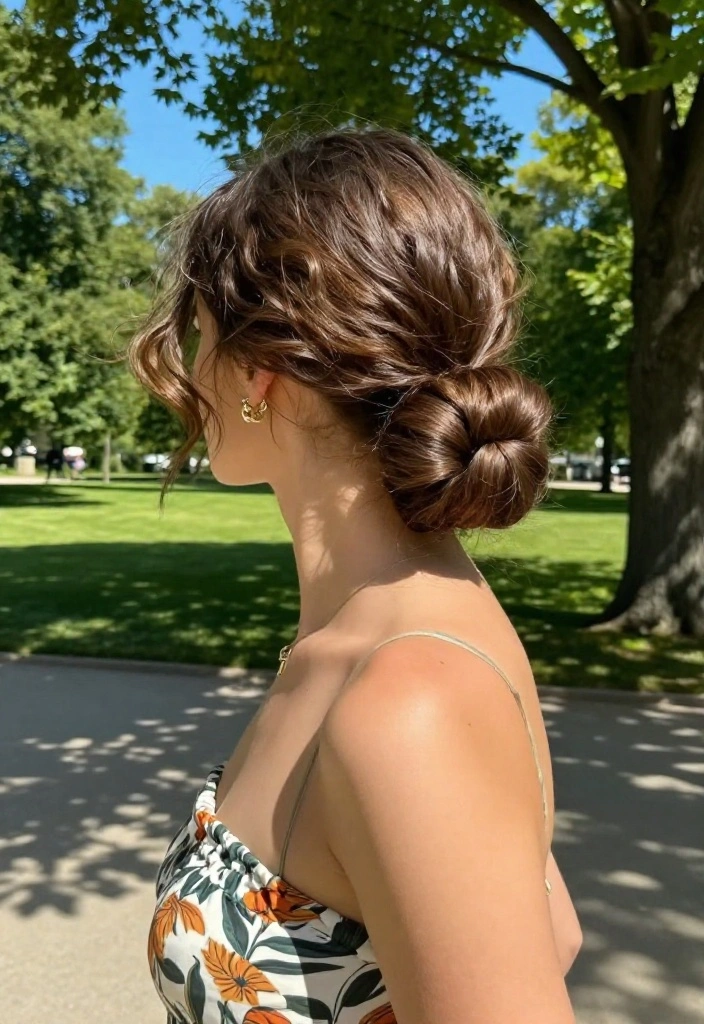 20 Quick Hot Weather Hairstyles Specially for Frizzy Hair Types - 9. Sleek Low Bun 1
