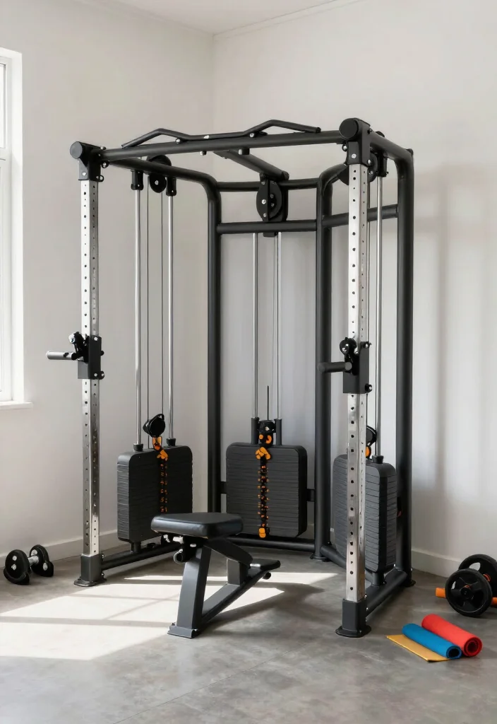 20 Small Garage Gym Ideas for Maximum Training Space in Minimum Square Footage - 15. Corner Fitness Station 1
