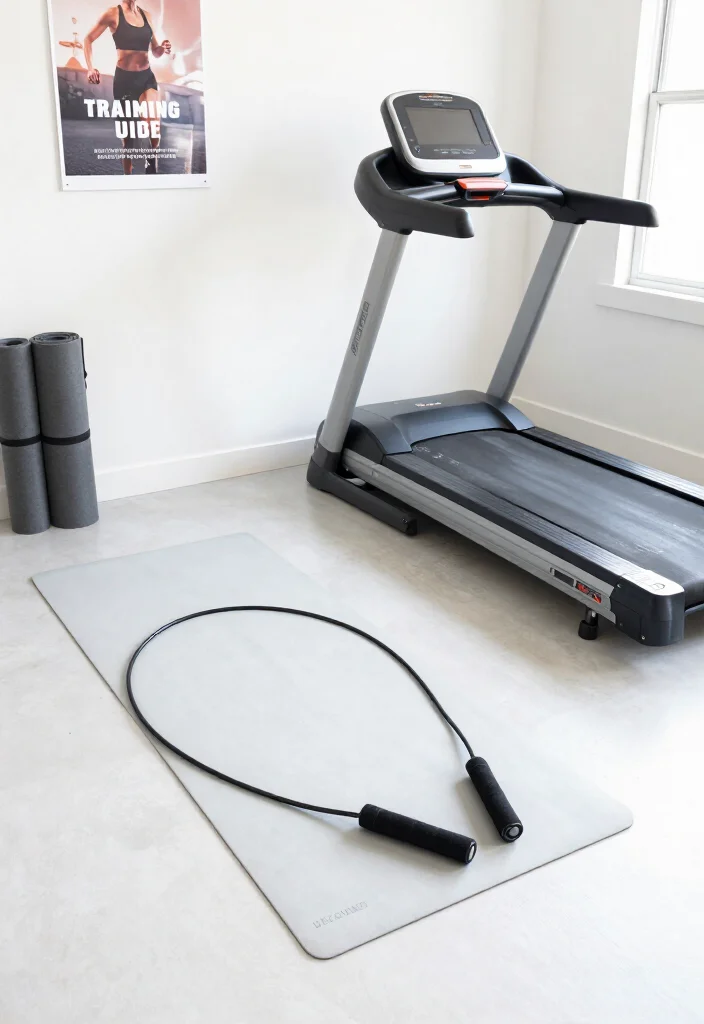 20 Small Garage Gym Ideas for Maximum Training Space in Minimum Square Footage - 7. Compact Cardio Equipment 1