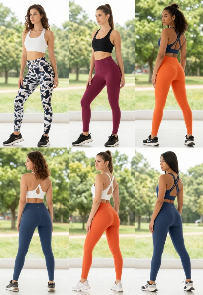 20 Summer Workout Outfits That Work for Both Indoor and Outdoor Exercise - 7. Bold Print Leggings for a Statement Look 1