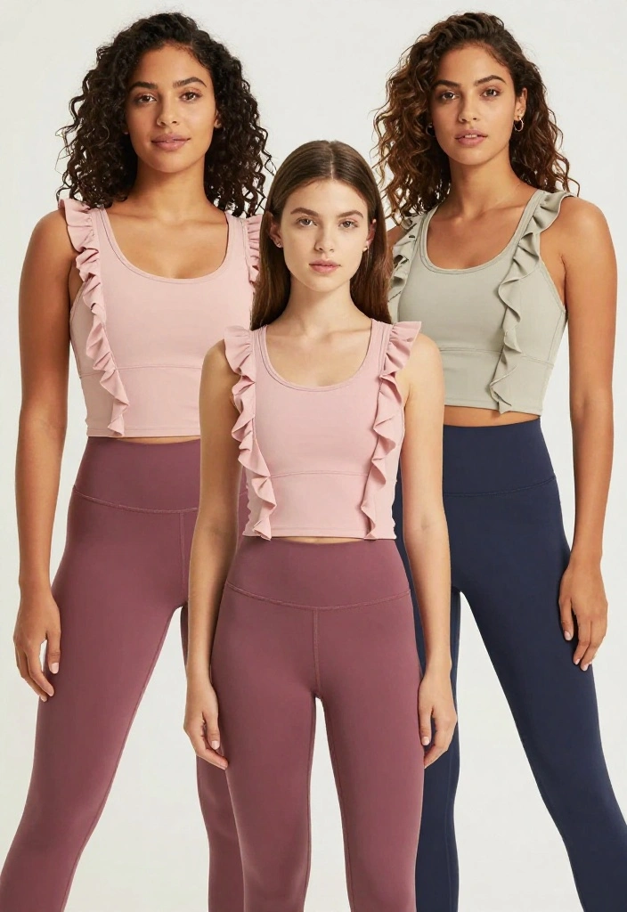 20 Trendy Workout Outfits for Women Under $50 That Look Expensive - 13. Feminine Touch with Ruffles 1