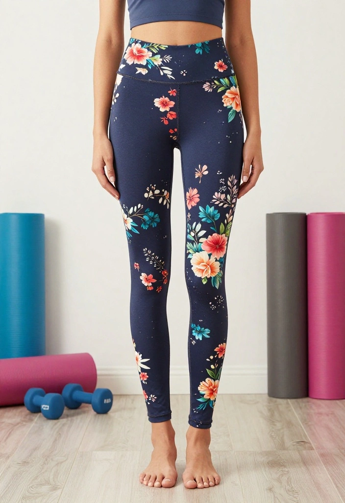 20 Trendy Workout Outfits for Women Under $50 That Look Expensive - 3. High-Waisted Leggings with Unique Prints 1