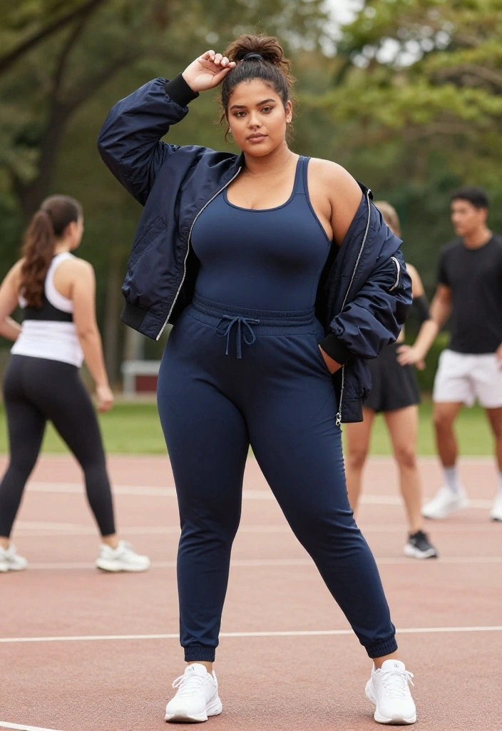 20 Ways to Style a Baggy Workout Outfit So It Looks Effortlessly Cool - 15. Go for a Sporty Chic Look 1