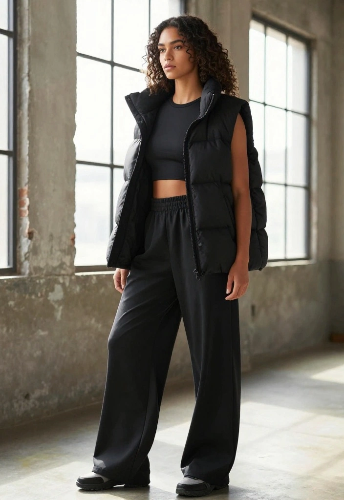 20 Ways to Style a Baggy Workout Outfit So It Looks Effortlessly Cool - 7. Choose High-Waisted Baggy Pants 1