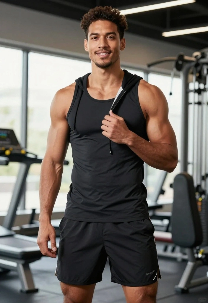 20 Workout Outfits for Men That Hit the Right Balance of Comfort and Style - 3. The Sporty Layered Look 1
