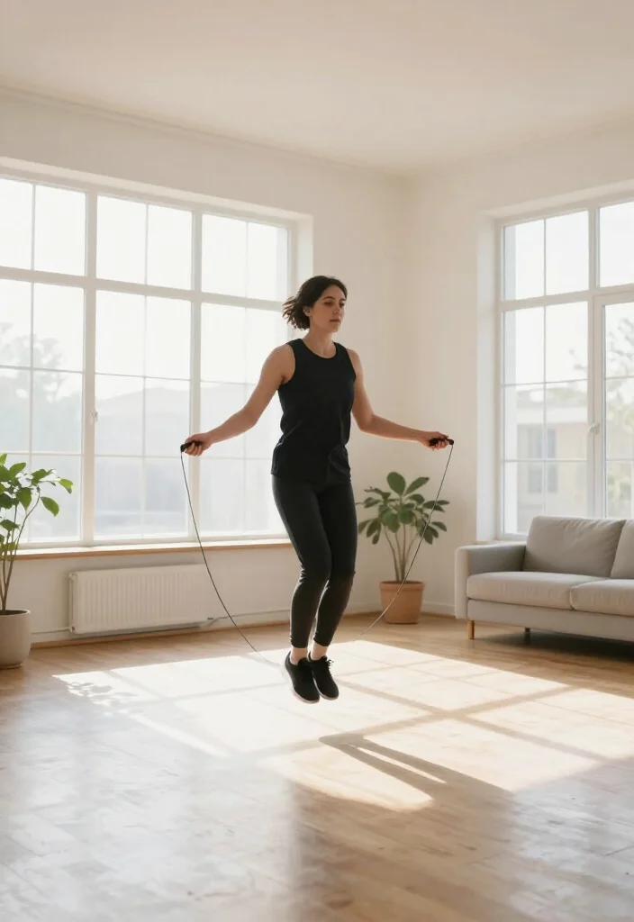 20 Workout Without Gym Ideas for Small Spaces Like Apartments, Hotels, and Dorm Rooms - 9. Jump Rope 1