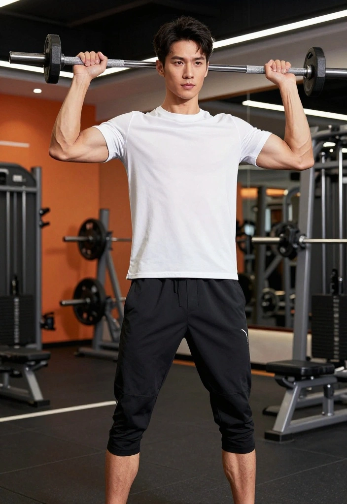 21 Affordable Gym Outfits for Men Under $60 That Hold Up Through Heavy Training - 12. Minimalist T-shirt with Gym Trousers 1