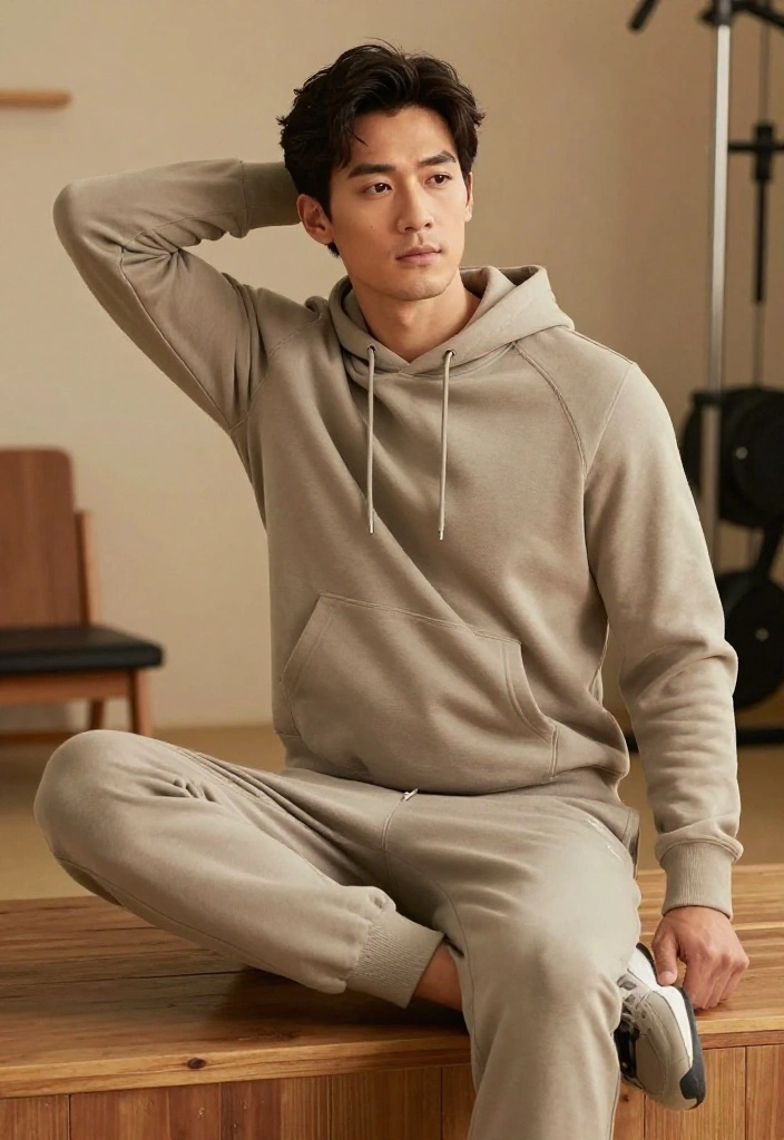 21 Affordable Gym Outfits for Men Under $60 That Hold Up Through Heavy Training - 18. Relaxed Fit Hoodie with Joggers 1