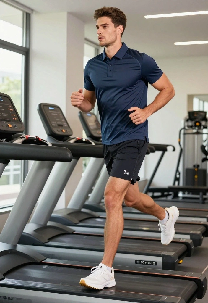 21 Affordable Gym Outfits for Men Under $60 That Hold Up Through Heavy Training - 6. Sporty Polo Shirt and Running Shorts 1