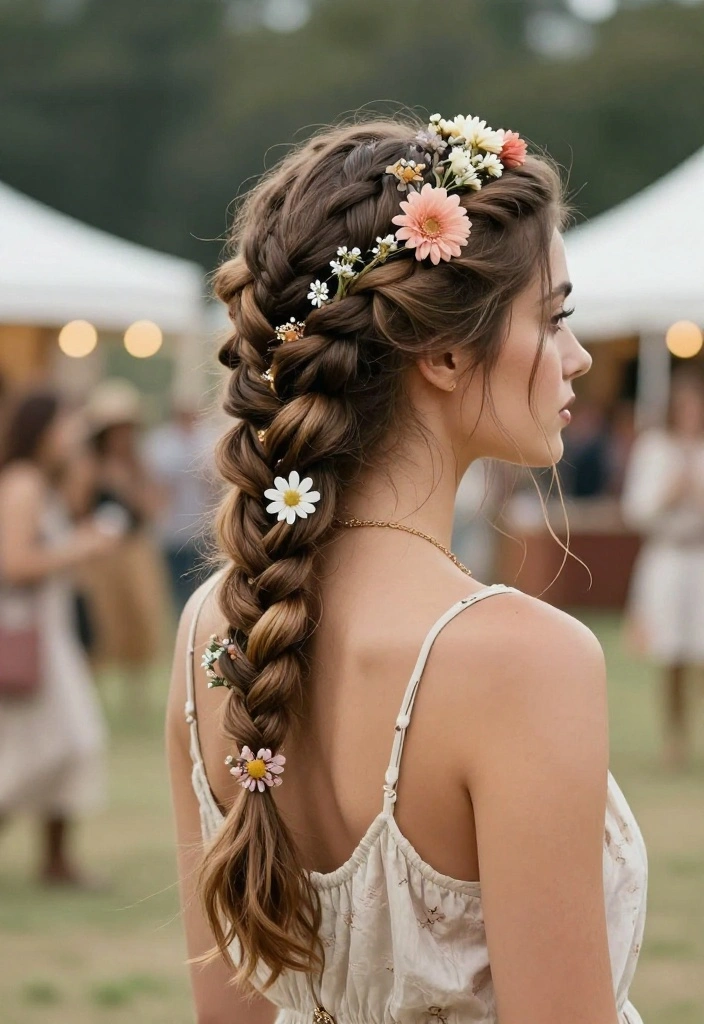 21 Boho Braided Summer Updo Hairstyles for Festival Season - 8. Crown Twist Braid 1