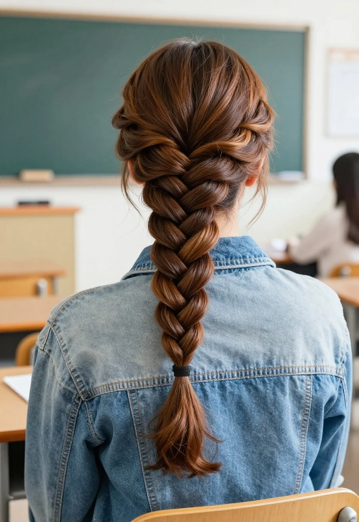 21 Braided Back to School Hairstyles for a Totally Unique Look - 1. Classic French Braid 1