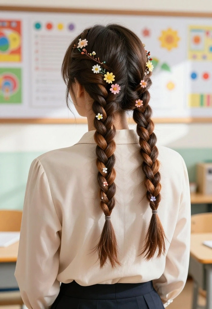 21 Braided Back to School Hairstyles for a Totally Unique Look - 4. Crown Braid 1