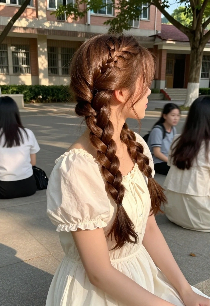 21 Braided Back to School Hairstyles for a Totally Unique Look - 8. Waterfall Braid 1