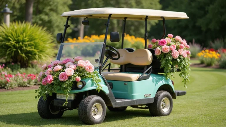 21 Golf Cart Flower Decoration Ideas That Look Stunning
