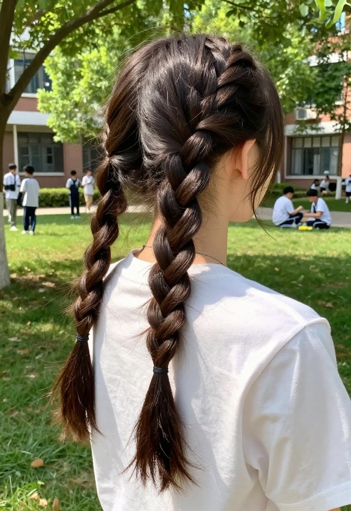 21 Half-Up Back to School Hairstyles for a Fresh Everyday Vibe - 17. Half-Up Waterfall Braid 1