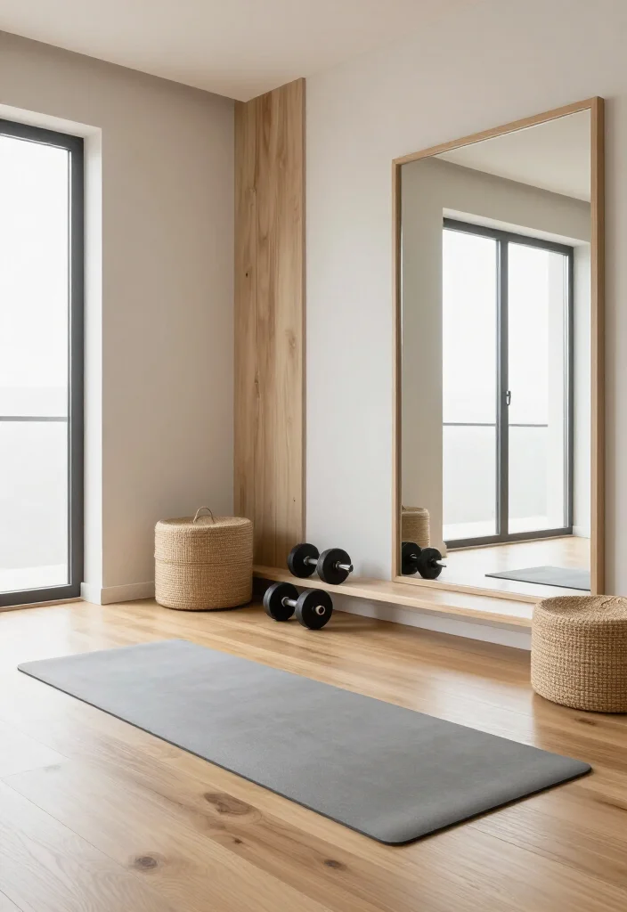 21 Home Gym Design Ideas That Look Stylish Enough to Make Your Guests Jealous - 1. The Minimalist Vibe 1