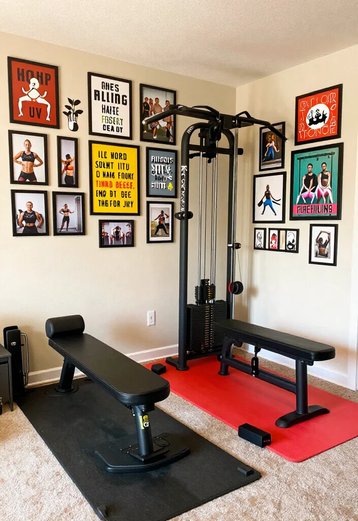 21 Home Gym Design Ideas That Look Stylish Enough to Make Your Guests Jealous - 15. Personalized Touches 1