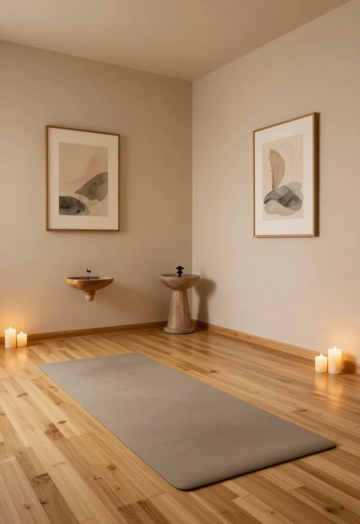 21 Home Gym Design Ideas That Look Stylish Enough to Make Your Guests Jealous - 20. Zen Workout Space 1