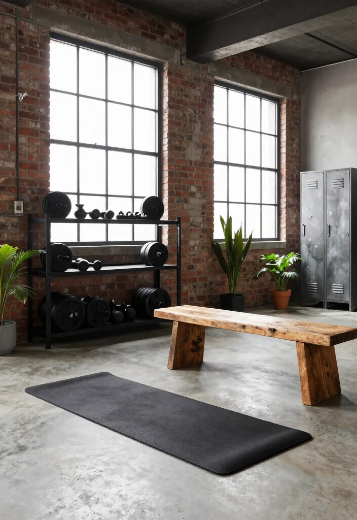 21 Home Gym Design Ideas That Look Stylish Enough to Make Your Guests Jealous - 3. Industrial Inspiration 1