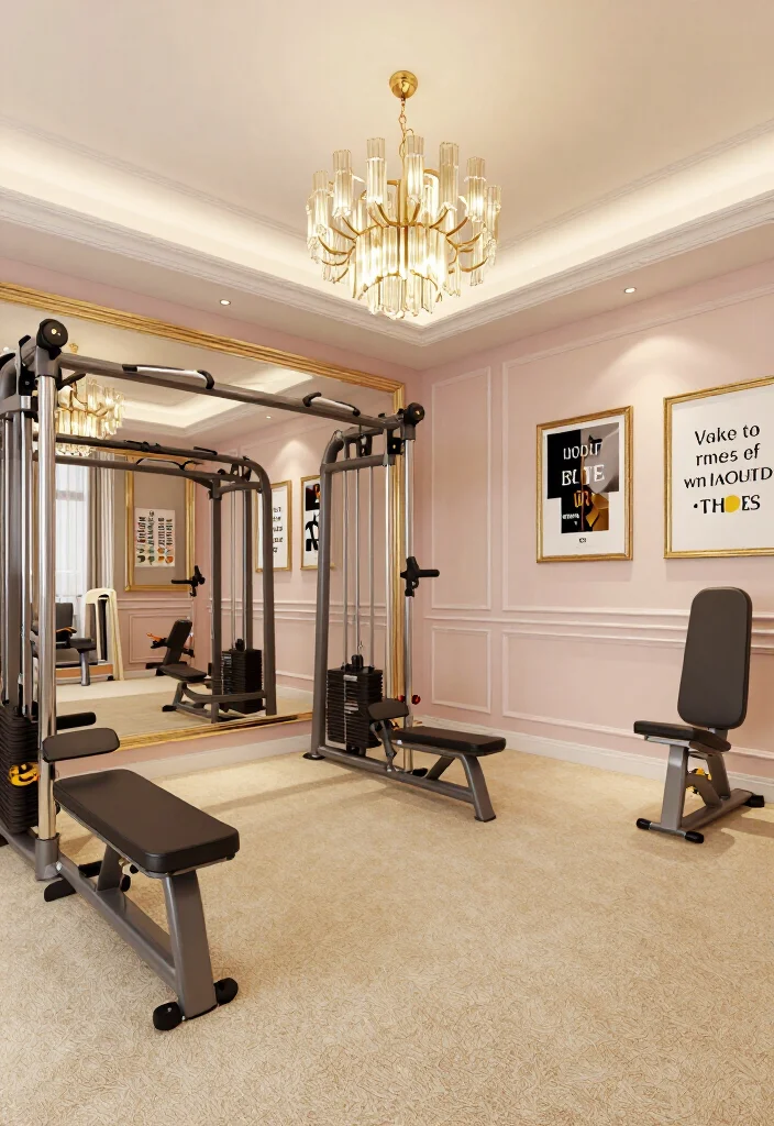 21 Home Gym Design Ideas That Look Stylish Enough to Make Your Guests Jealous - 6. Elegant and Classy 1