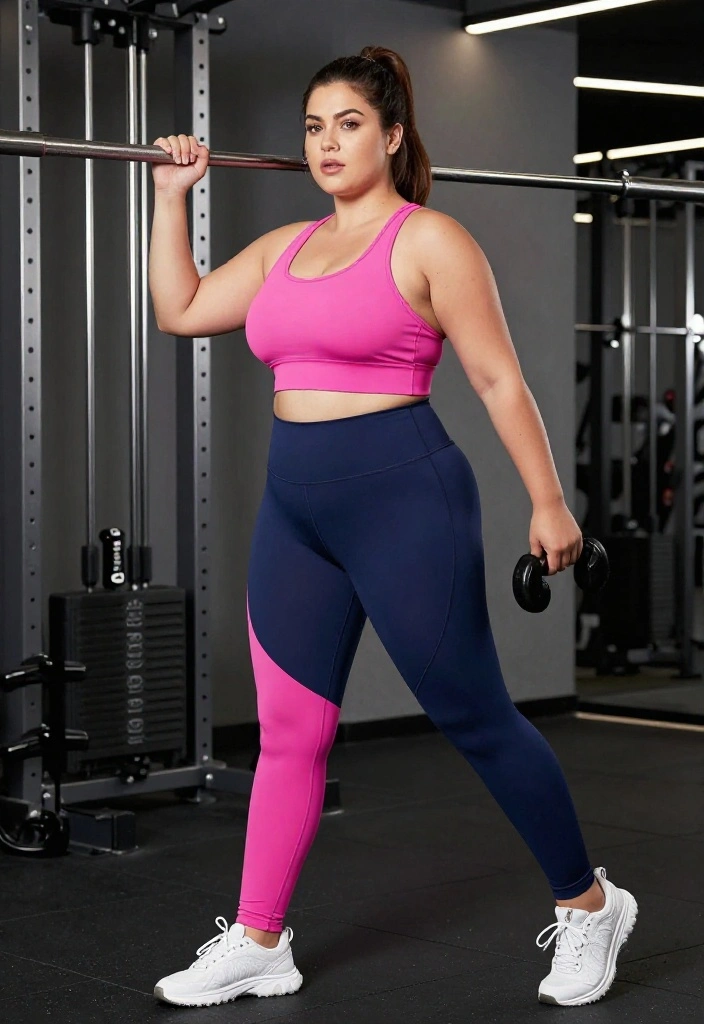 21 Plus Size Workout Outfit Sets With High-Impact Support for Intense Training - 1. Bold Colorblocks 1