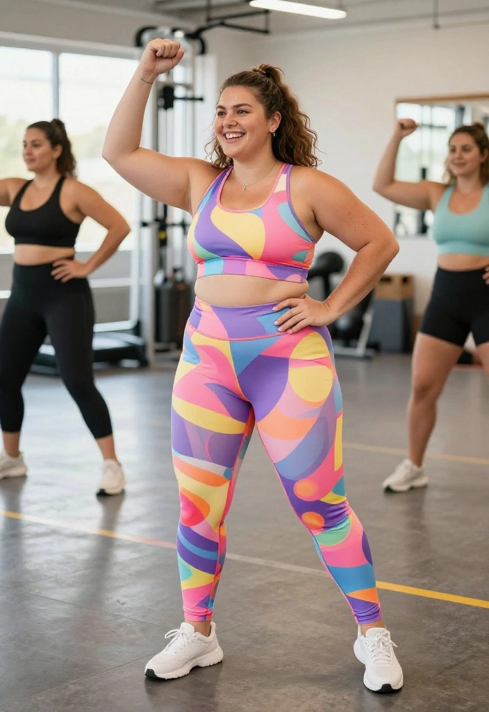 21 Plus Size Workout Outfit Sets With High-Impact Support for Intense Training - 10. Fun Prints and Patterns 1