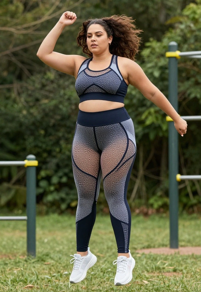 21 Plus Size Workout Outfit Sets With High-Impact Support for Intense Training - 9. Mesh Inserts 1