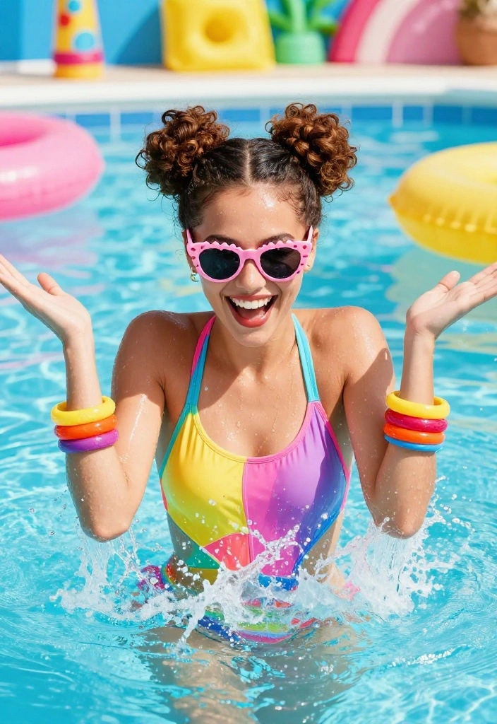 21 Top Knot Hairstyles to Go Swimming While Keeping Hair Dry - 5. The Double Top Knot 1
