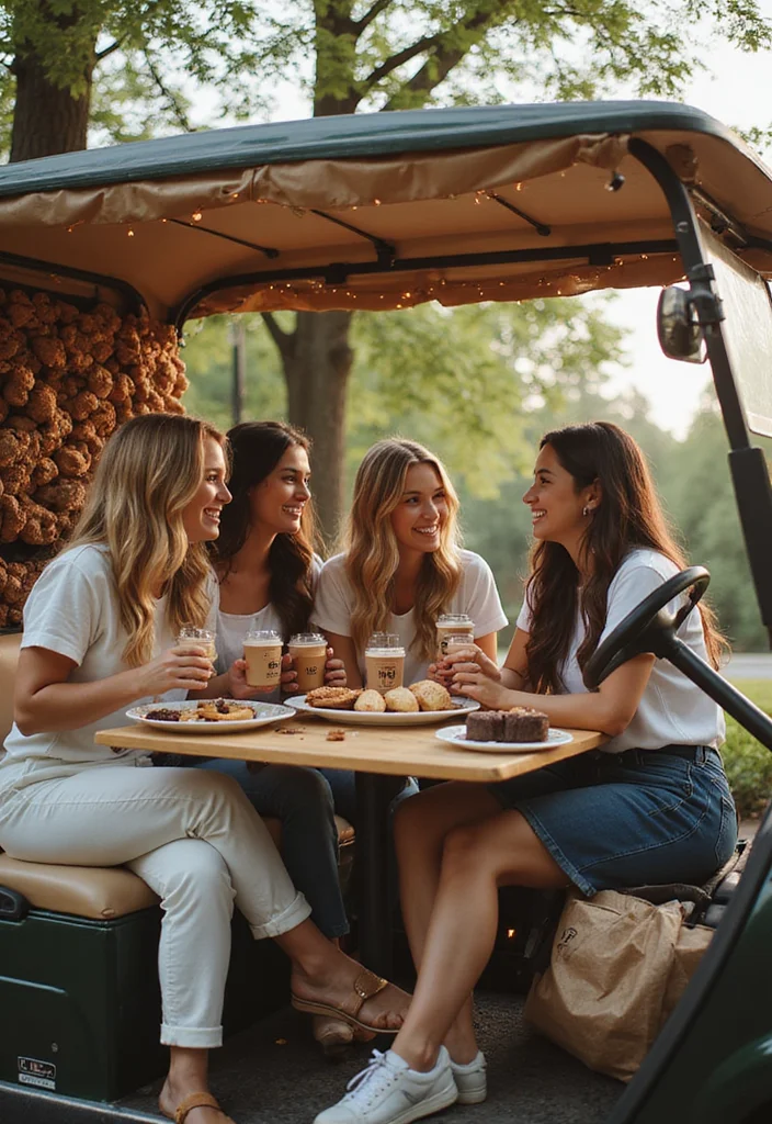 25 Creative Golf Cart Decorating Ideas for Any Occasion - 22. Cozy Coffee Shop 1