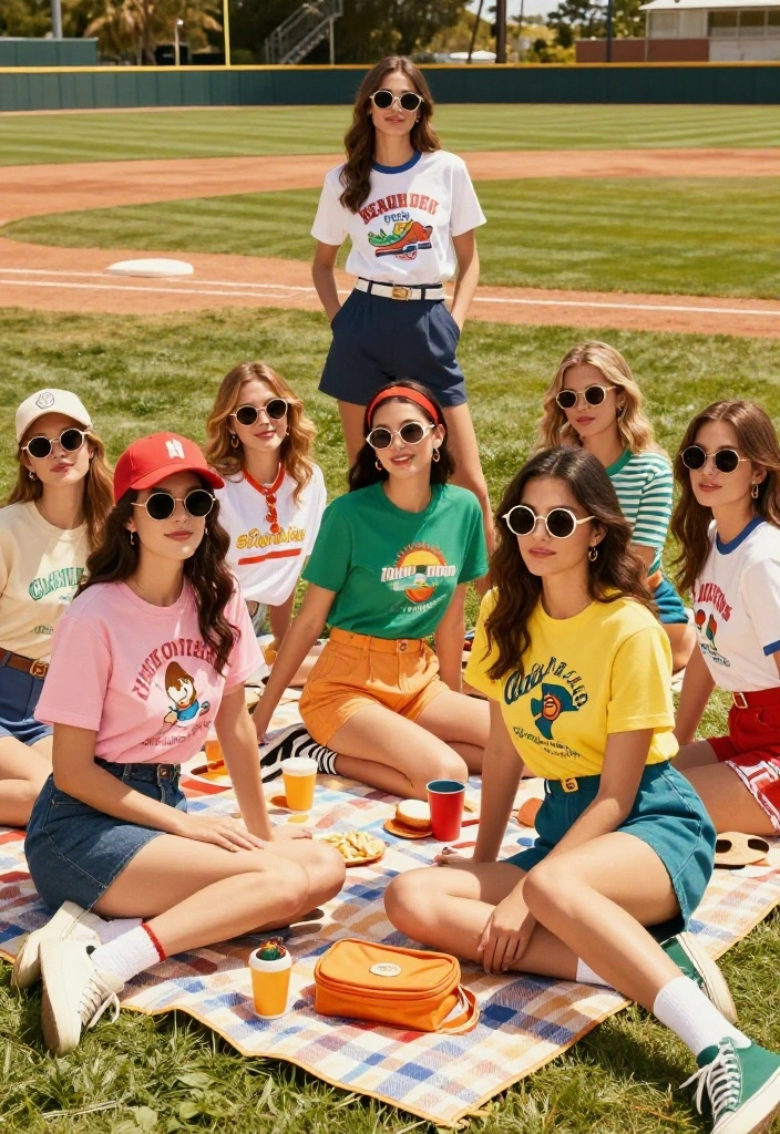 25 Cute Softball Game Outfits to Wear as a Spectator - 9. Vintage-Inspired Outfits 1