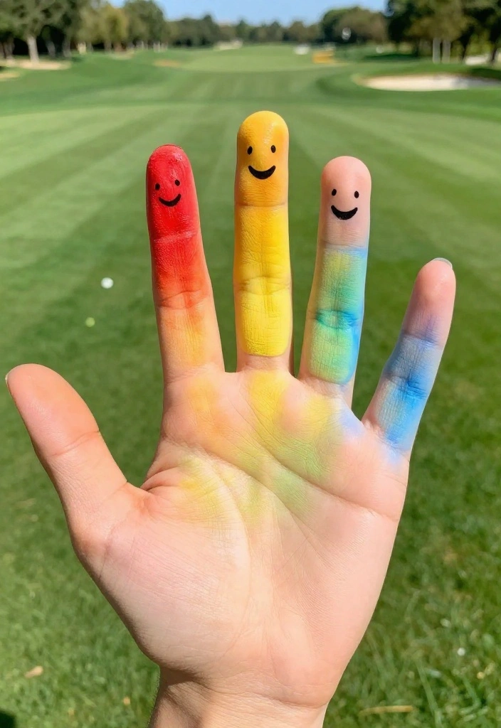 25 Golf Nail Designs That Are Preppy and Course-Approved - 10. Cheerful Rainbow Ombre 1