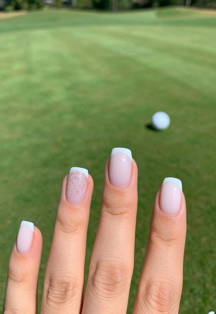 25 Golf Nail Designs That Are Preppy and Course-Approved - 11. Subtle Glitter Accents 1